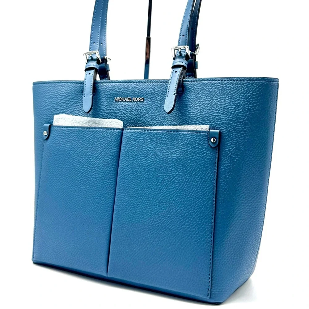Michael Kors Jet Set Medium Double Pocket Tote Bag Cornflower